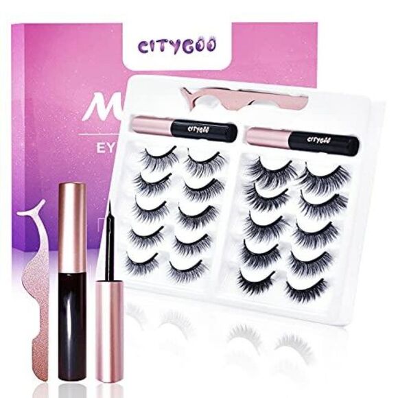 CITYGOO 2021 Upgraded Magnetic Eyelashes Kit and Magnetic Eyeliner - Picture 1 of 9